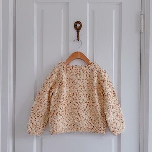 Misha & Puff Cream popcorn Knit Sweater